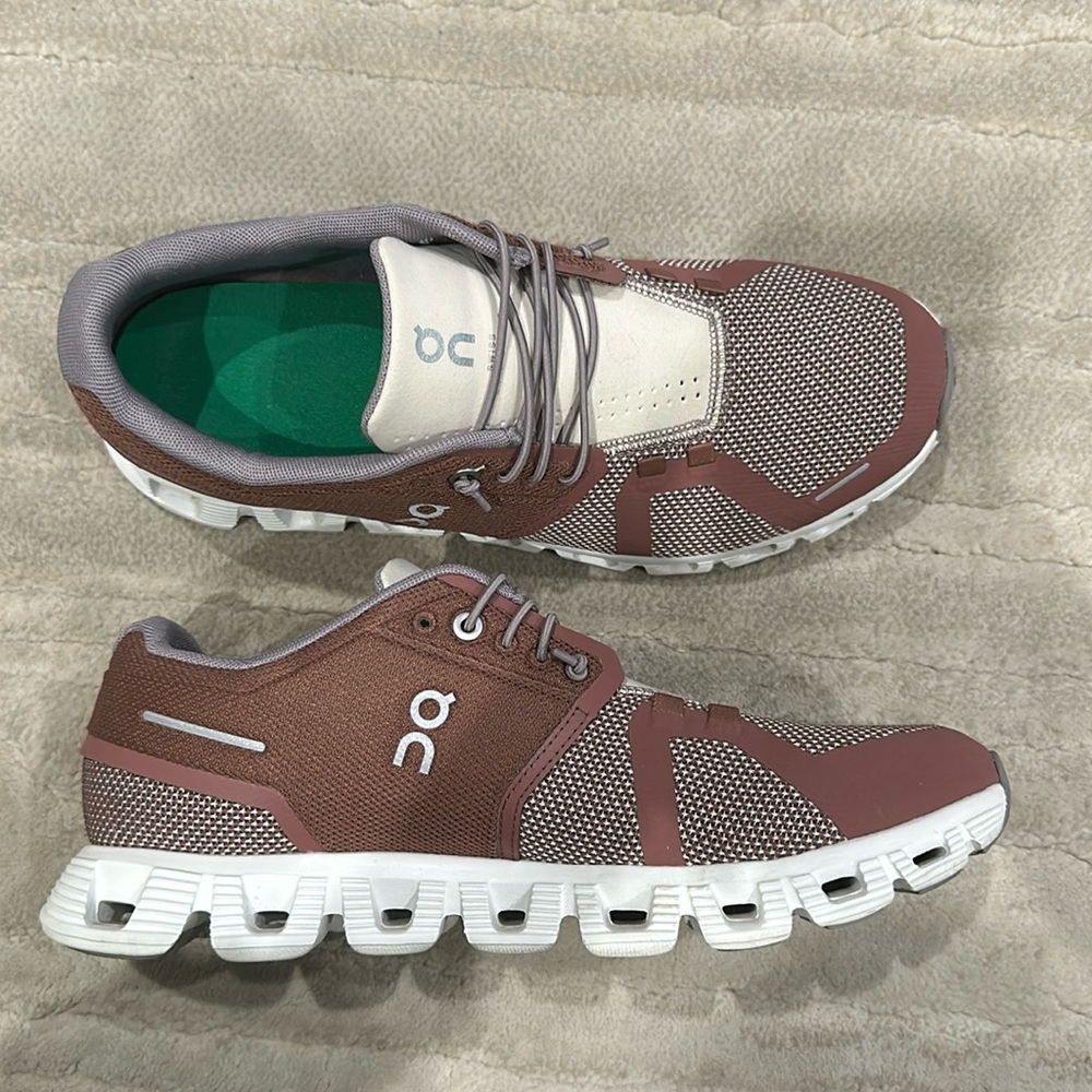 On Cloud WOMENS 5 Combo Textile Synthetic Rust Ice Trainers